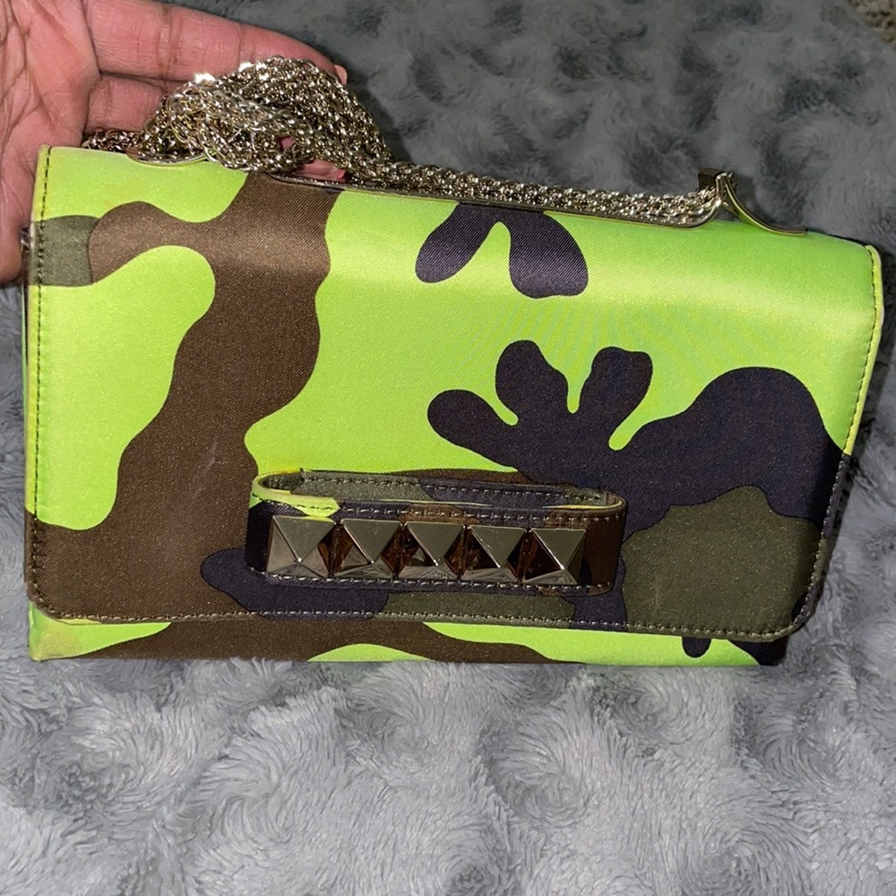 Valentino neon camouflage army bag.